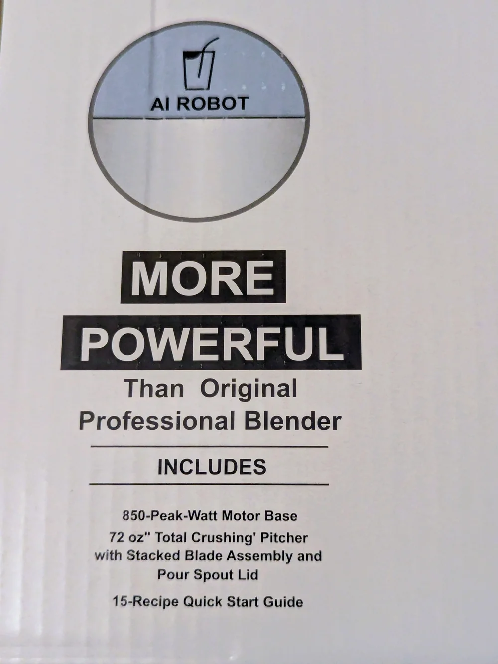 AI Robot 1400W Peak Professional Commercial Blender Ice Crusher 72 oz Pitcher